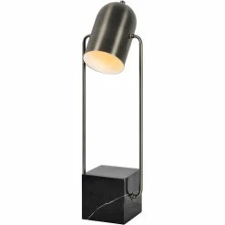 Best deal π Renwil Modern Glamour Abbey Marble Table Lamp In Gunmetal And Black π