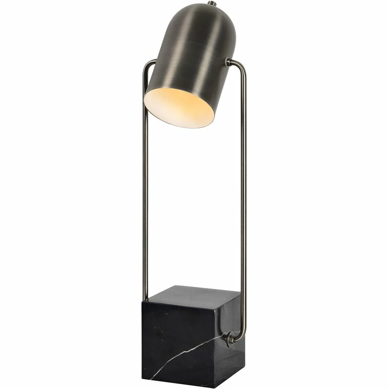 Best deal π Renwil Modern Glamour Abbey Marble Table Lamp In Gunmetal And Black π