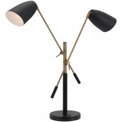 Coupon π Zuo Tanner Marble Table Lamp In Matte Black And Brass π€©