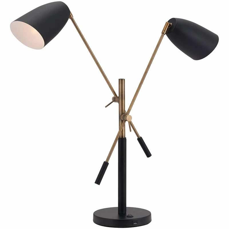 Coupon π Zuo Tanner Marble Table Lamp In Matte Black And Brass π€©