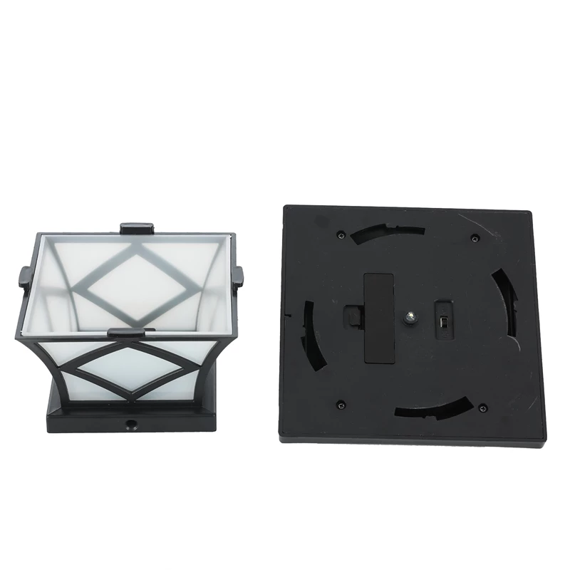 New π₯° Luxen Home LuxenHome Set Of 2 Black Plastic Solar Post Lights π - Image 7