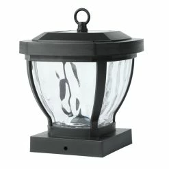 Deals 🌟 Luxen Home LuxenHome Black Plastic Solar Post Cap Light 💯