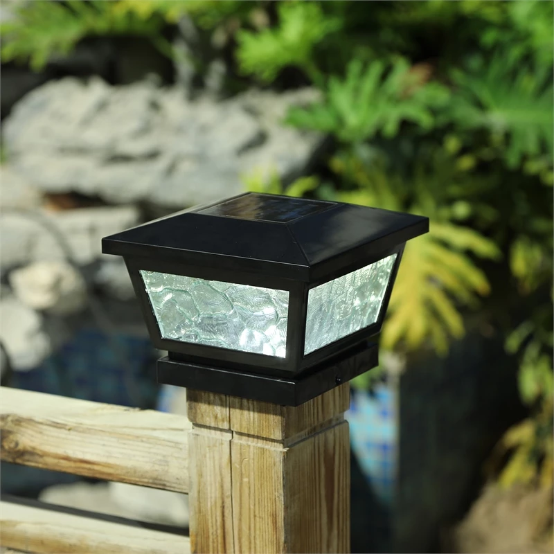 Cheap β Luxen Home LuxenHome Black Plastic Solar Adjustable Post Cap Light π - Image 2