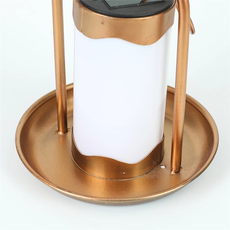 Best Pirce π₯° Luxen Home LuxenHome Gold Metal Hanging Solar Lantern β - Image 4