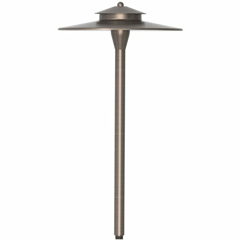 Hot Sale π₯ Elitco Lighting Chanterelle 12" Round Metal Path Post Lantern In Antique Brass π