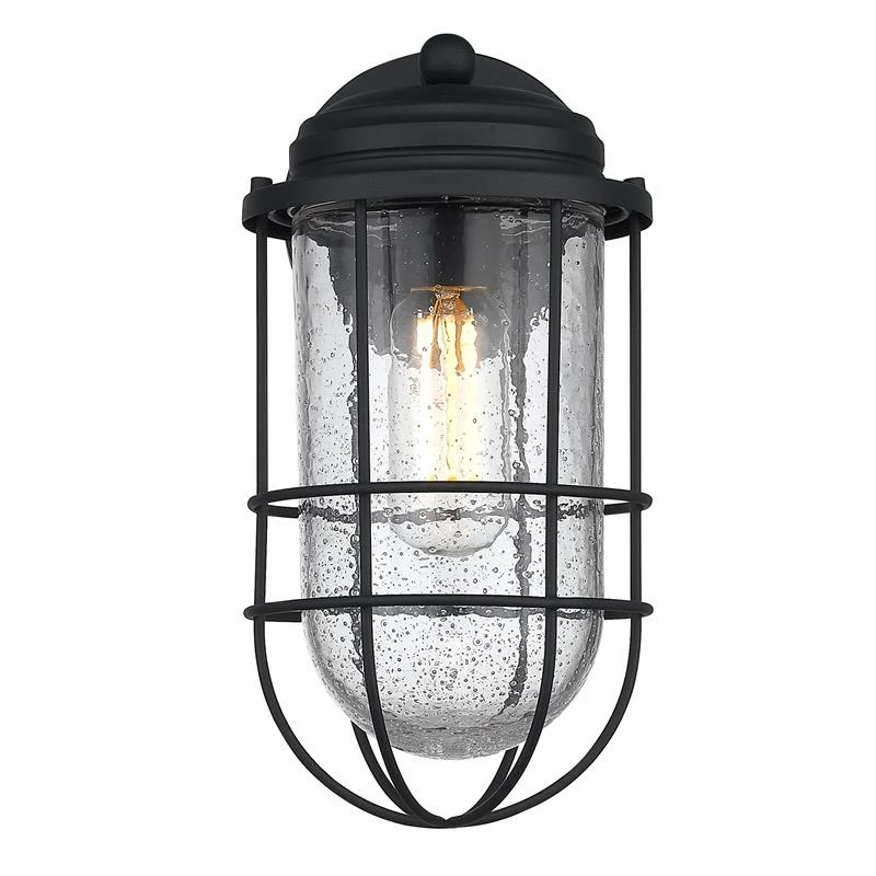 Deals π Golden Lighting Seaport 1-Light Metal Outdoor Wall Sconce In Black π - Image 4