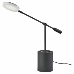 Promo ⭐ Adesso Home Grover Metal LED Desk Lamp In Black 🎁
