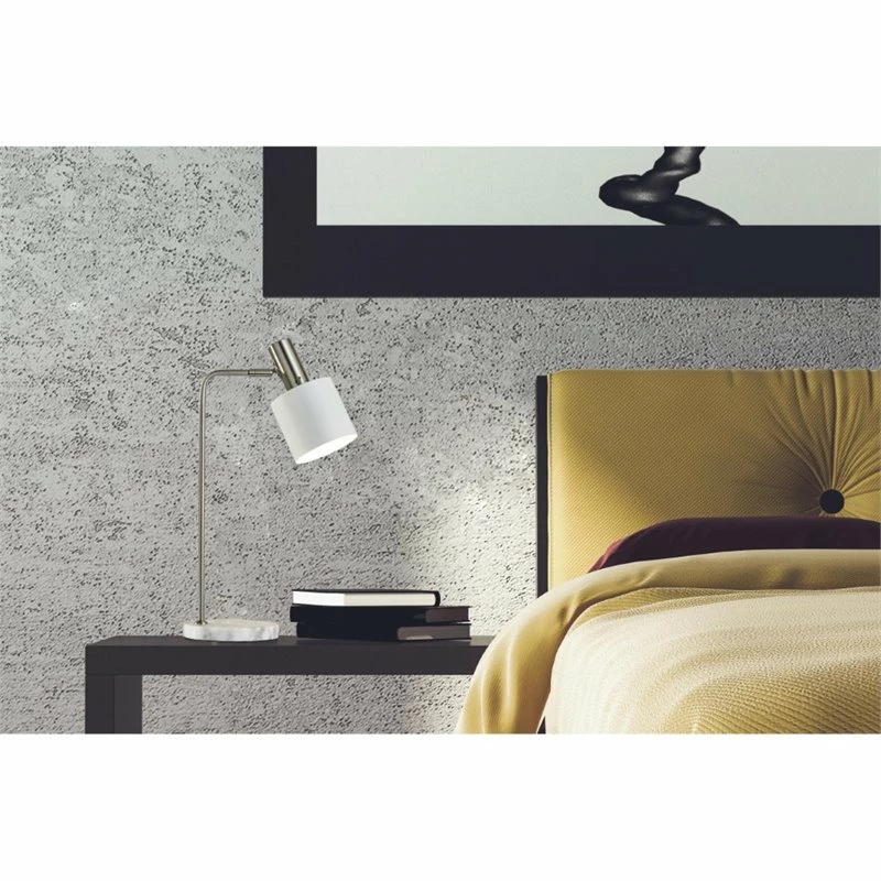 Hot Sale π₯° Adesso Home Emmett Metal Desk Lamp In White And Brushed Steel π - Image 2