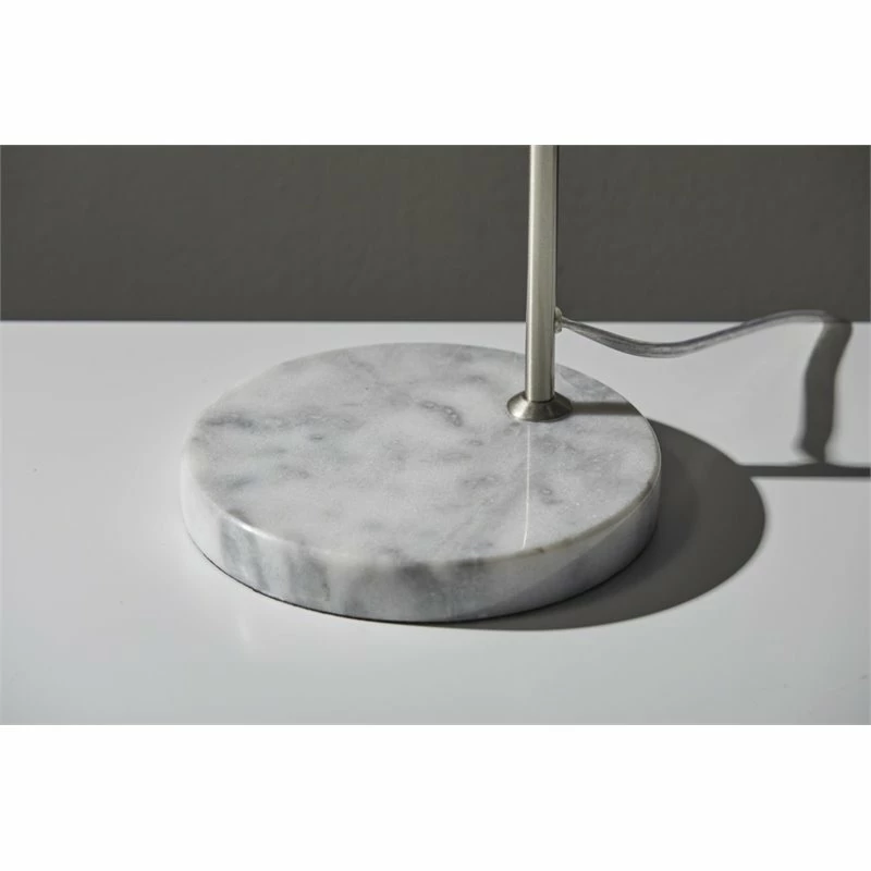 Hot Sale π₯° Adesso Home Emmett Metal Desk Lamp In White And Brushed Steel π - Image 5