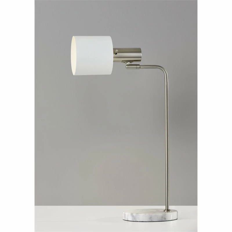 Hot Sale π₯° Adesso Home Emmett Metal Desk Lamp In White And Brushed Steel π - Image 7