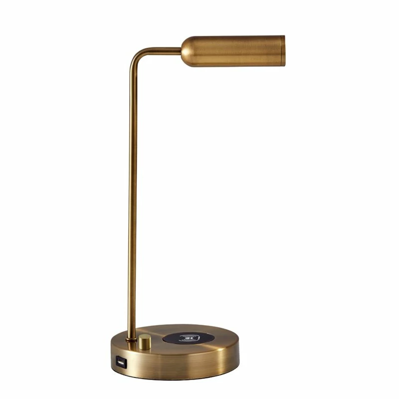Cheapest π Adesso Home Kaye Metal AdessoCharge LED Desk Lamp In Antique Brass π€© - Image 2
