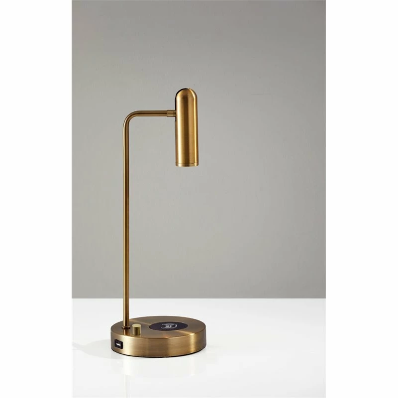 Cheapest π Adesso Home Kaye Metal AdessoCharge LED Desk Lamp In Antique Brass π€© - Image 7