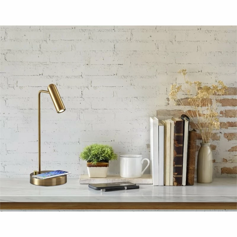 Cheapest π Adesso Home Kaye Metal AdessoCharge LED Desk Lamp In Antique Brass π€© - Image 9
