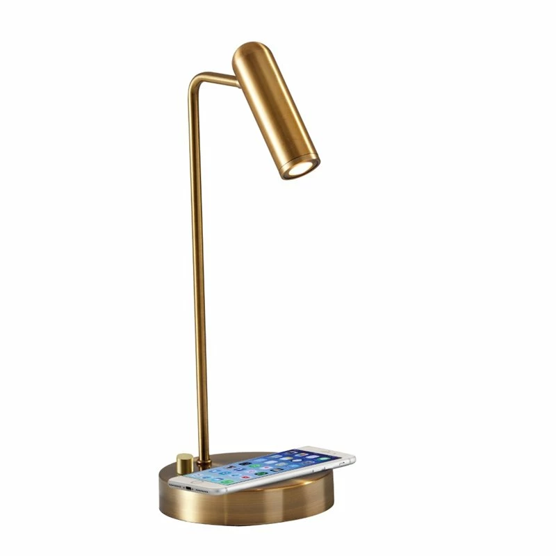 Cheapest π Adesso Home Kaye Metal AdessoCharge LED Desk Lamp In Antique Brass π€©