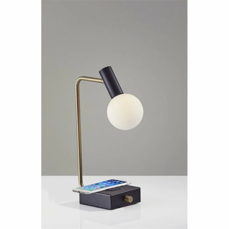 Budget βοΈ Adesso Home Windsor Metal AdessoCharge LED Desk Lamp In Matte Black π - Image 3