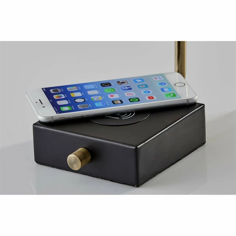 Budget βοΈ Adesso Home Windsor Metal AdessoCharge LED Desk Lamp In Matte Black π - Image 4