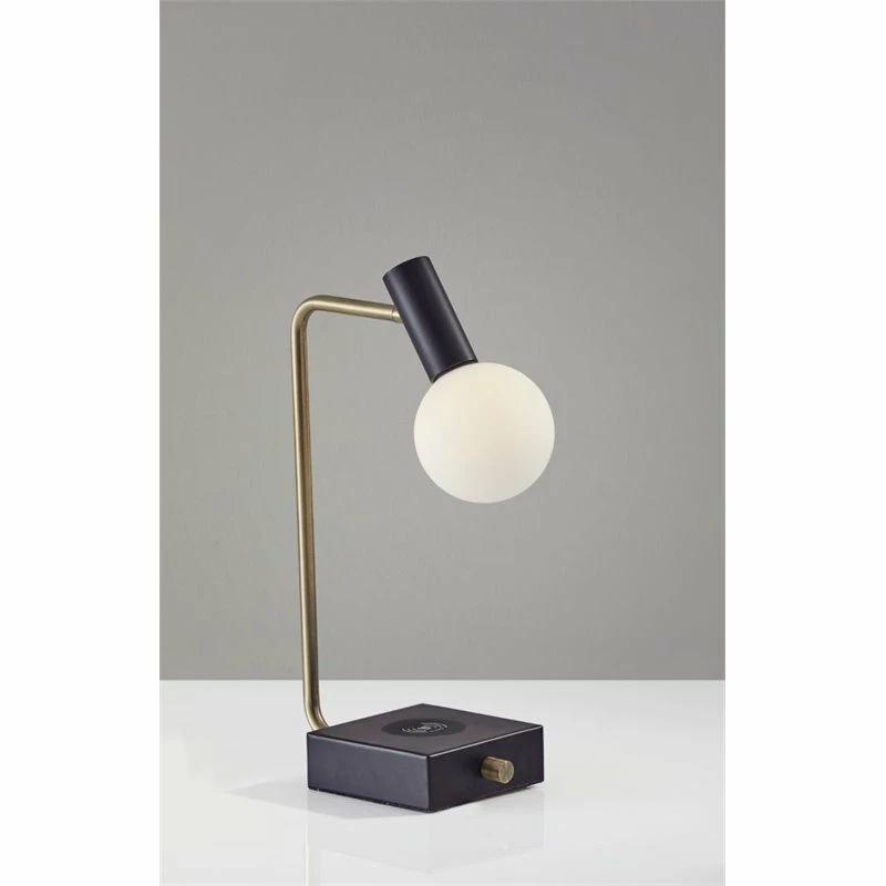 Budget βοΈ Adesso Home Windsor Metal AdessoCharge LED Desk Lamp In Matte Black π - Image 5