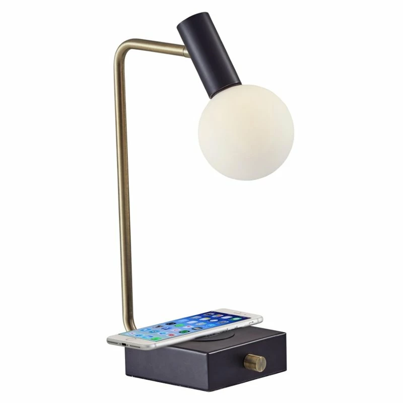Budget βοΈ Adesso Home Windsor Metal AdessoCharge LED Desk Lamp In Matte Black π