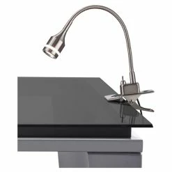Hot Sale β¨ Adesso Home Prospect Metal LED Clip Lamp In Brushed Steel π