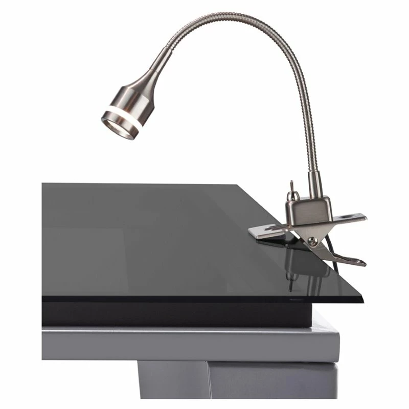 Hot Sale β¨ Adesso Home Prospect Metal LED Clip Lamp In Brushed Steel π