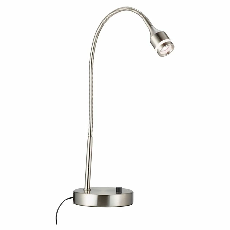 New π Adesso Home Prospect Metal LED Desk Lamp In Brushed Steel π₯