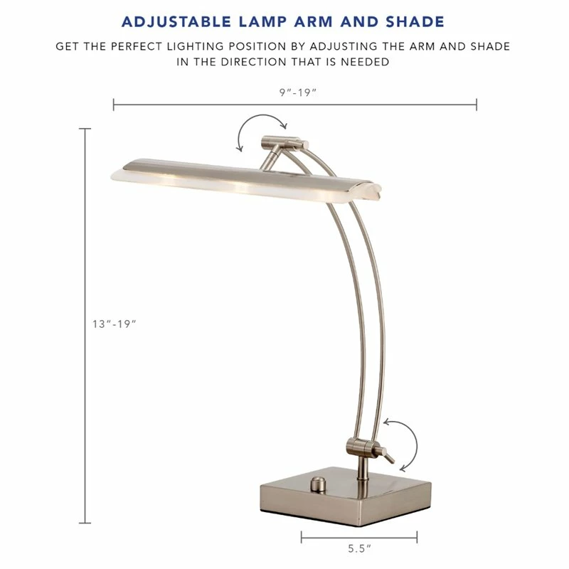 Deals π₯ Adesso Home Esquire Metal LED Desk Lamp In Brushed Steel π₯° - Image 4