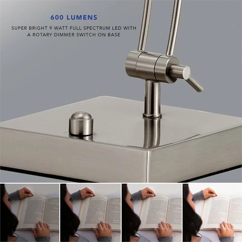 Deals π₯ Adesso Home Esquire Metal LED Desk Lamp In Brushed Steel π₯° - Image 6