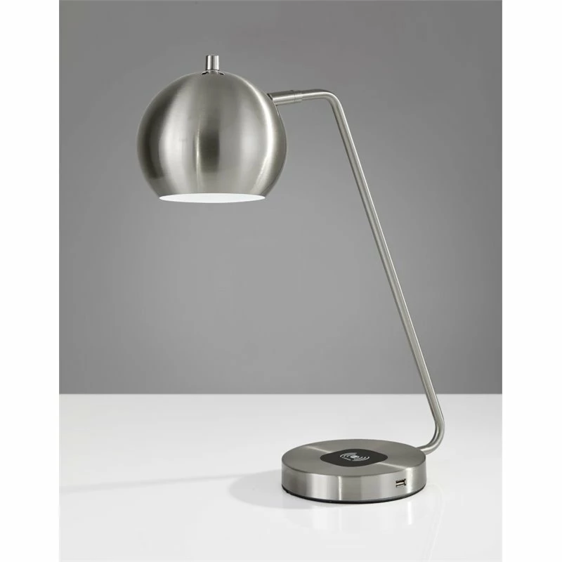 Wholesale π Adesso Home Emerson Metal AdessoCharge Desk Lamp In Brushed Steel π - Image 2