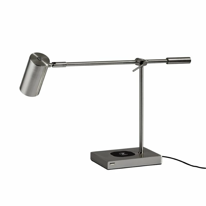 Flash Sale π Adesso Home Collette Metal AdessoCharge LED Desk Lamp In Brushed Steel π - Image 2