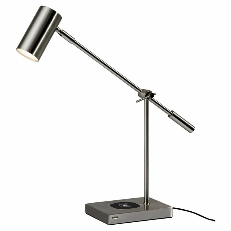 Flash Sale π Adesso Home Collette Metal AdessoCharge LED Desk Lamp In Brushed Steel π
