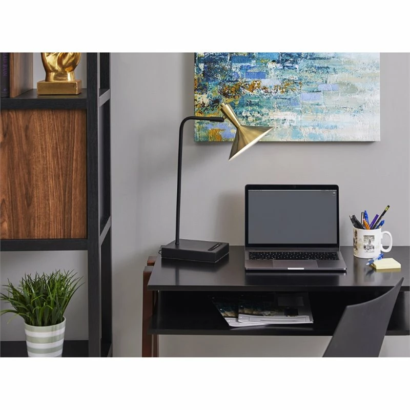 Coupon β Adesso Home Lucas Metal LED Desk Lamp In Black And Antique Brass β - Image 2