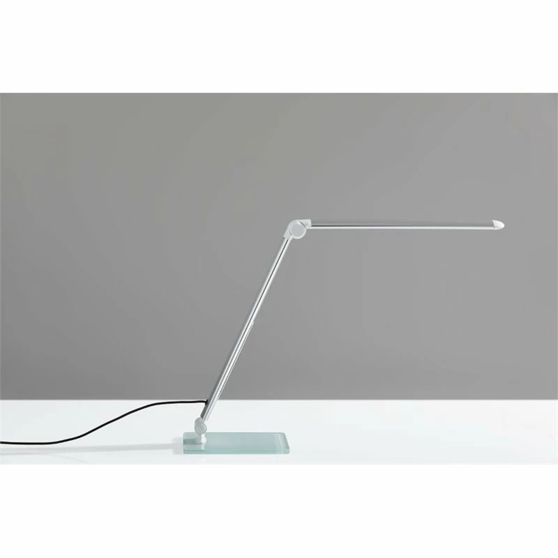 New β¨ Adesso Home Douglas Metal LED Multi Function Desk Lamp In Matte Silver β¨ - Image 4