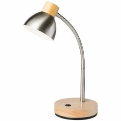 Coupon β ORE International Metal Goose Neck Table LED Lamp With Cone Shade In Natural π