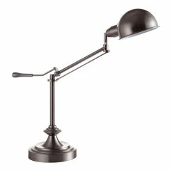 Best Sale ❤️ ORE International 24.5" Metal Desk Lamp With Perch Swing Arm In Silver 😍
