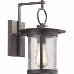 Coupon 😉 Chloe Lighting CHLOE Griflet Transitional 1 Light Rubbed Bronze Outdoor Wall Sconce 12" Height 💯