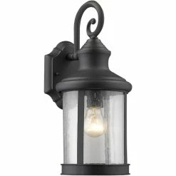 Best Sale ✔️ Chloe Lighting CHLOE Galahad Transitional 1 Light Black Outdoor Wall Sconce 16" Height 😀