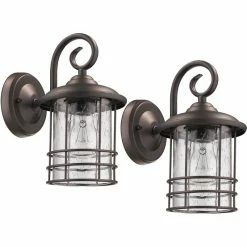 Promo ⭐ Chloe Lighting CHLOE Transitional 1 Light Rubbed Bronze Outdoor Wall Sconce 10" Height 2-pack 😉