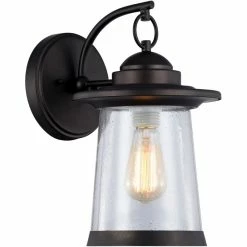 Brand new 🥰 Chloe Lighting CHLOE Linon Transitional 1 Light Rubbed Bronze Outdoor Wall Sconce 13" Height 💯