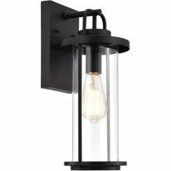 Best deal 🥰 Chloe Lighting CHLOE Landry Transitional 1 Light Textured Black Outdoor Wall Sconce 16" Height ✨