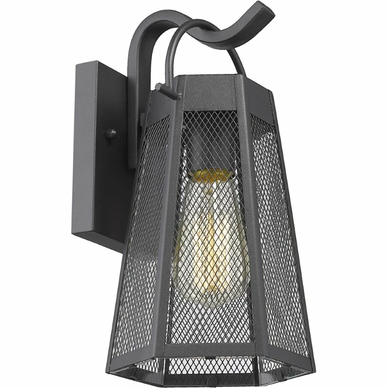 Best deal π Chloe Lighting CHLOE Harper Industrial 1 Light Textured Black Outdoor Wall Sconce 12" Tall β€οΈ