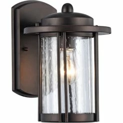 Best Pirce ⭐ Chloe Lighting CHLOE Dolan Transitional 1 Light Rubbed Bronze Outdoor Wall Sconce 11" Height 🥰
