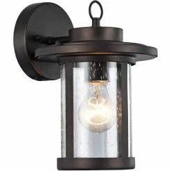Best Pirce 😉 Chloe Lighting CHLOE Vaxcel Transitional 1 Light Rubbed Bronze Outdoor Wall Sconce 10" Height 😀