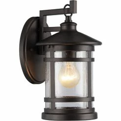 Deals 💯 Chloe Lighting CHLOE Abbington Transitional 1 Light Rubbed Bronze Outdoor Wall Sconce 11" Tall 👍