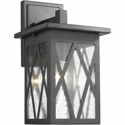 Outlet 😀 Chloe Lighting CHLOE Anthony Transitional 1 Light Textured Black Outdoor Wall Sconce 14" Tall 👏