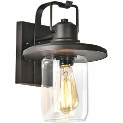 New 🎁 Chloe Lighting CHLOE Christopher 1 Light Rubbed Bronze Outdoor Wall Sconce 12" Height ✨