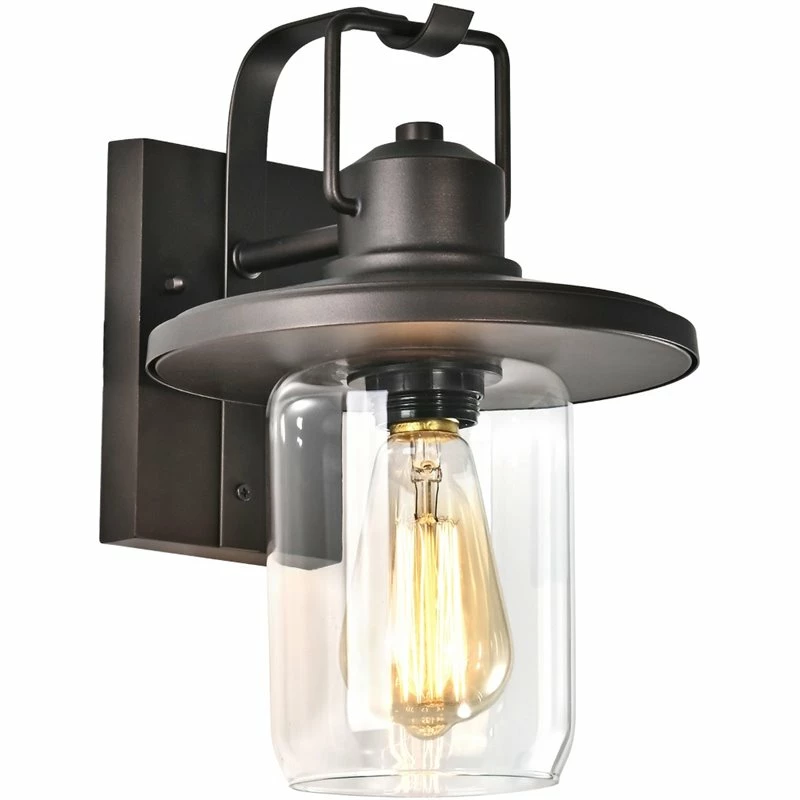 New π Chloe Lighting CHLOE Christopher 1 Light Rubbed Bronze Outdoor Wall Sconce 12" Height β¨