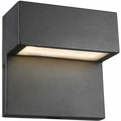 Best Pirce 🤩 Chloe Lighting CHLOE Campbell Contemporary LED Light Textured Black Outdoor Wall Sconce 6" Tall 🧨