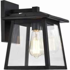 Best deal 😍 Chloe Lighting CHLOE Orly Transitional 1 Light Textured Black Outdoor Wall Sconce 12" Height ❤️