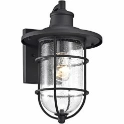 Cheap ⌛ Chloe Lighting CHLOE Markus Transitional 1 Light Textured Black Outdoor Wall Sconce 14" Height ✨