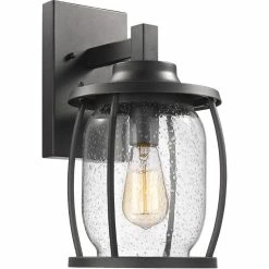 Budget 😍 Chloe Lighting CHLOE Jackson Transitional 1 Light Textured Black Outdoor Wall Sconce 14" Tall 🎉